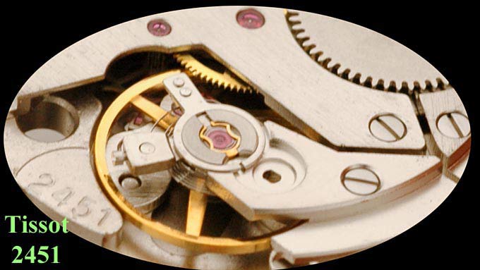 Images of Parts for the Tissot 2451 Movement